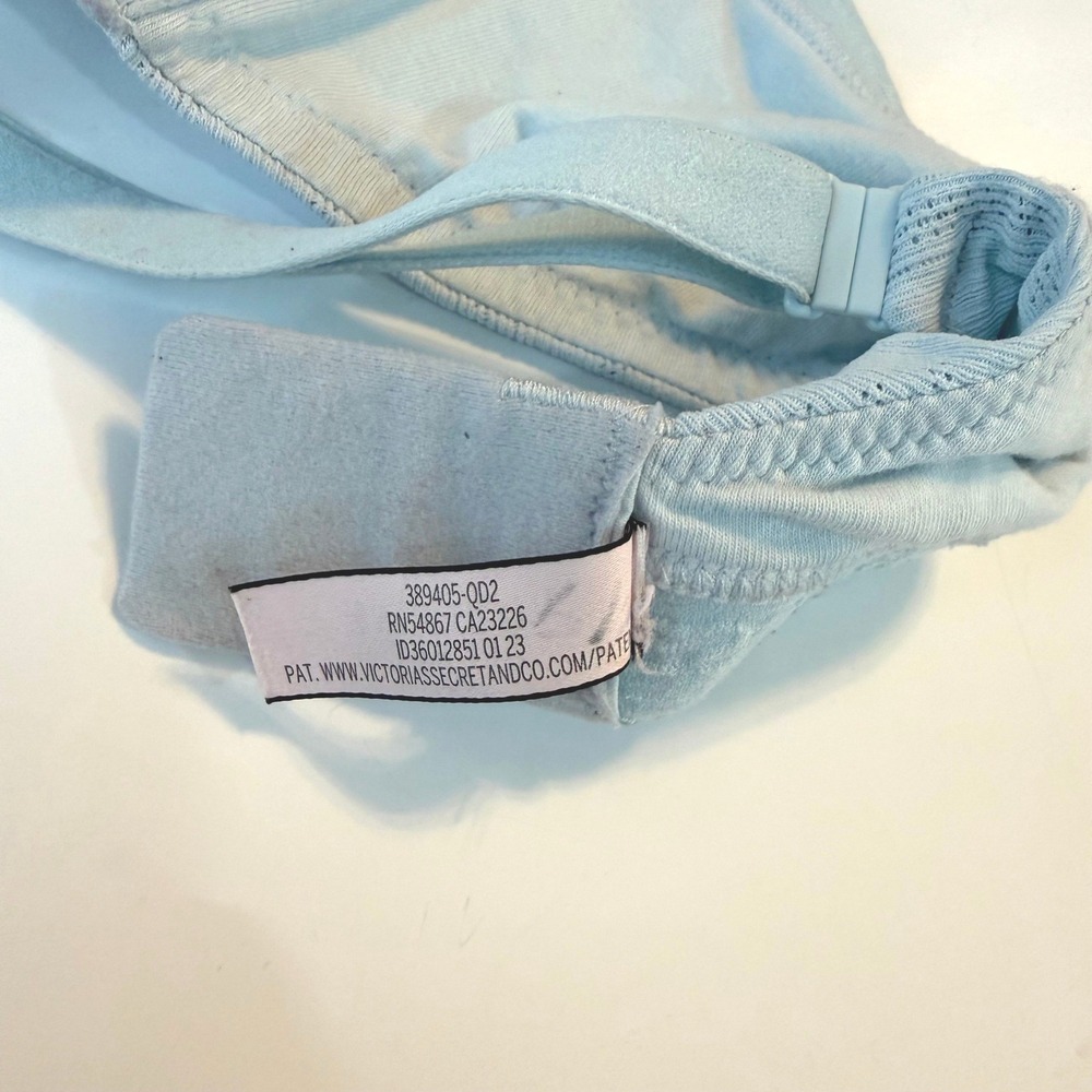 Victoria's Secret Bra Light Blue Pointelle Underwire Coquette Soft Girl 36C - Picture 7 of 10